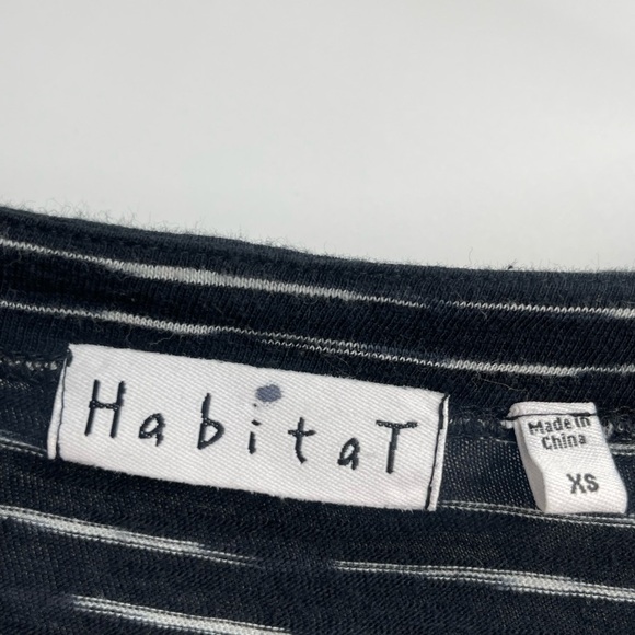 Habitat stripped black and white lag and look boho 3/4 tie long sleeve size xs - Picture 2 of 7